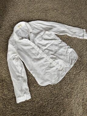 Anthropologie Women's White Button-Down Shirt